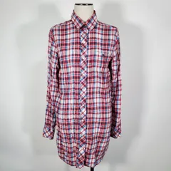 バックナンバー レディース シャツ 長袖 チェック 着丈79cm シャツワンピL