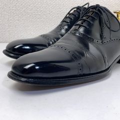 リーガル　ストレートチップ　122R　内羽根　ブラック　メダリオン