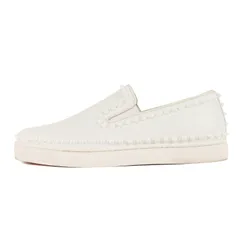 Christian Louboutin クリスチャンルブタン サイズ:41 1/2 スパイクスタッズ スリッポン PIK BOAT FLAT ピックボート ホワイト 白 ローカット スニーカー シューズ 靴【メンズ】のサムネイル