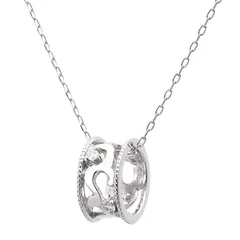 【色名: プラチナ】ララクリスティー ネックレス レディース 天然ダイヤモンド