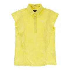 サイズ：M CALLAWAY キャロウェイ  フレンチスリーブポロシャツ リーフ ボタニカル 総柄 イエロー系 [240101509033] ゴルフウェア レディース ストスト