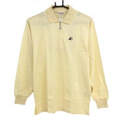 Black & White Sportswear - 【新品】ブラックアンドホワイト 長袖ポロシャツ イエロー ダイヤ柄織生地 ハーフジップ レディース M ゴルフウェア Black＆White 新品】ブラックアンドホワイト 長袖ポロシャツ イエロー ダイヤ