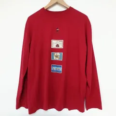 #anc カールヘルム KarlHelmut Tシャツ L 赤 長袖 刺繍 柄 ロンT カットソー メンズ [841113]のサムネイル