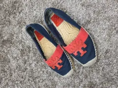 美品　トリーバーチ エスパドリーユ　デニム Tory Burch - トリーバーチ シューズ ロゴ デニム
