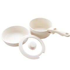 ♪新品＆未使用＆未開封♪ フライパン セット ih 4点 IH～ガス火対応 取っ手が取れる ソースパン 蓋付き 簡単調理 お弁当 蓋 鍋 軽い キッチン用品 食器 調理器具 手入れ簡単 passo-set4