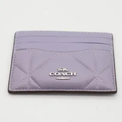 美品 コーチ パスケース レザー 紫系カラー C2373 C1525 レディース KRK 2000000 NSK