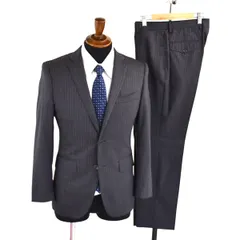 スーツカンパニー 2つボタン シングル スーツ 165cm-8Drop / S / YA4 ダークグレー シャドーストライプ ノータック 0106831 5TE006 【送料無料】【中古】【メンズビジネス】202505