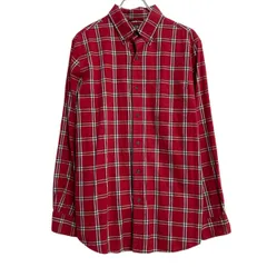 Chaps 長袖 チェックシャツ チャプス M レッド ボタンダウン ポケット 古着卸 アメリカ仕入 a701-5656のサムネイル