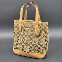 7 COACH コーチ シグネチャー ハンドバッグ トートバッグ  ベージュ