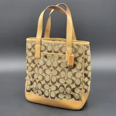 7 COACH コーチ シグネチャー ハンドバッグ トートバッグ  ベージュ
