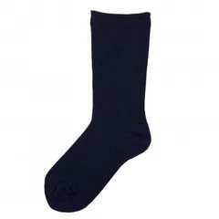 神戸生絲　コベス　紳士ゴム無し/超ゆったり靴下(綿混)24-26cm 5685 ネービー