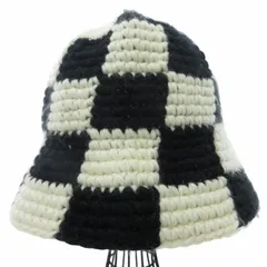 ステューシー STUSSY BUCKET HAT CHECKER KNIT バケット ハット チェッカーニット バケットハット 帽子 ブロックチェック ブラック ホワイト 0423 のサムネイル