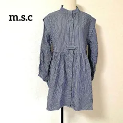 ストライプ 長袖 ミニ ワンピース Mサイズ