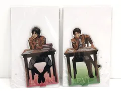【小牧店】未開封　進撃の巨人　エレン　リヴァイ　２種セット　アクスタ　一緒に作戦会議ver. 【PT741-1404】