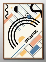 09100バウハウス BAUHAUS モダン A3 サイズ ポスター アート おしゃれ 絵画 インテリア 北欧 イラスト マット紙 艶消し アートパネル 額 フレーム デザイン 壁掛け ギフト 新築祝い ディスプレイ 