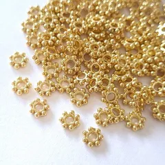 スペーサー【約 110個 】 お花 スペーサ ゴールド pas-1129 フラワー ビーズスペーサ－ 花 ハンドメイドアクセサリー スペーサービーズ ハンドメイドピアス アクセサリー材料