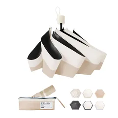 【特価セール】【99.9％完全遮光】折りたたみ式 折りたたみ傘 ケース付き 小型 晴雨兼用 折り畳み傘 耐風撥水 uvカット UPF50+ 収納ポーチ付き 折りたたみ バイカラー 日傘 男女兼用 【テレビCM放送中！軽量140g】日傘 コンパクト 携帯便利 ギ