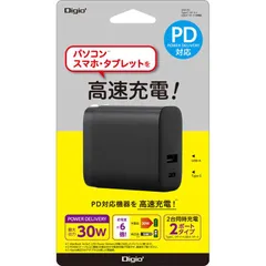 【 新品 未開封 】   ナカバヤシ 30W PD充電対応 USBType-C 1ポート/USB-A 1ポｰト充電器 [2ポート/USB Power Delivery対応] JYUACU07BK 未使用 送料無料