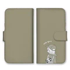iPhone14Pro ケース 手帳型 アイフォン14 プロ スマホケース 携帯ケース キャップ キャップ女子 女の子 韓国 イラスト 可愛い かわいい パンダ くすみカラー カーキ カラー01