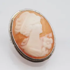 カメオ　ルース　179 貴婦人【作家サインあり】ストーンカメオ　中古　rカメオ カメオ ルース 179 貴婦人【作家サインあり】ストーンカメオ