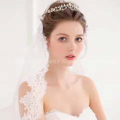 ティアラ クラウン 冠 シルバー ラインストーン ヘアアクセサリー 前撮り プリンセス 可愛い コスプレ ガーリー パーティー ウェディング フェミニン 結婚式 花嫁 二次会