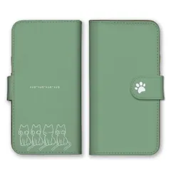 iPhoneX iPhoneXS ケース 手帳型 アイフォンX アイフォンXS スマホケース 携帯ケース 猫 ねこ ネコ 子猫 可愛い かわいい 肉球 イラスト シンプル ピンク ブルー カラー06