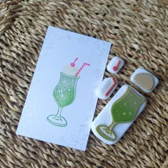 クリームソーダのはんこセット　消しゴムはんこ　スタンプ　はんこ