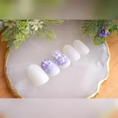 紫陽花のネイルチップ〜梅雨の時期も楽しんでいきましょう〜