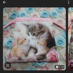 ハンドメイド♡猫ちゃん巾着袋
