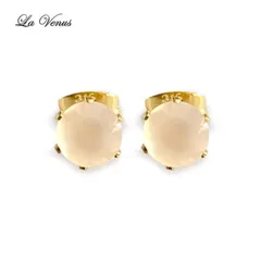 ✴︎316✴︎ さくら色 ピンクカルセドニー ピアス 大粒 6mm 金属アレルギー対応 両耳用 ペア / イヤリング変更可