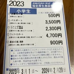 長島ジャンボ海水プール　補助券　一枚2300　割引券　4枚