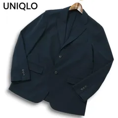 UNIQLO ユニクロ 春夏 感動ジャケット★ コットンライク テーラード ジャケット Sz.S　メンズ ネイビー