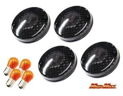 旧車‼️マッハ／KH ウインカーガード　スモークレンズ　アンバー球　4個セット‼️ KH400/750SS スモークウインカーレンズ 4個セット - メルカリ