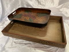 鎌倉彫』木製 漆器 盆 菓子器 彫り物 - メルカリ