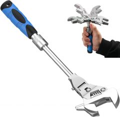 新品 ラチェット式 モンキーレンチ 首振り型 180度回転 多機能マジックレンチ 角度調整可能 口幅45mmまで 工具 レンチ 万能 レンチ ラチェット DIYツール