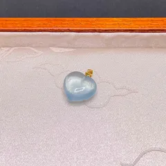 天然石★【ブルーアクアマリン】★925銀 ハート形ペンダントト 天然石 14.8*16.1*7.5mm ZB9392