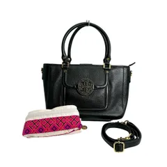 トリーバーチ アマンダ 2WAYバッグ ショルダーストラップ付 ハンドバッグ Tory Burch ブラック
