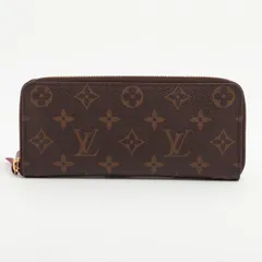 LOUIS VUITTON/ルイ ヴィトン　モノグラム ポルトフォイユ クレマンス M60742 フューシャ　ランドジップ長財布　【中古】