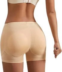 ADOSSY 美尻 ガードル ヒップパッド ヒップアップ ショーツ レディース 後ろ バック サイド 横 両盛り(ベージュ,  M)