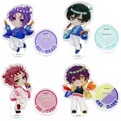 【中古】アクリルスタンド・アクリルパネル 全4種セット 「ブルーロック×NATSLIVE CAFE 青醒祭vol.2 デフォルメスタンド B」