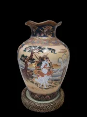 【レア 高さ92cm】薩摩 金縁細密絵付瓢箪型 特大 花瓶 大花瓶 大壺 飾り壷 薩摩焼 湖東 金彩色絵瓢箪型花瓶 飾り壷 - メルカリ