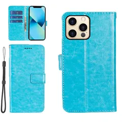 【数量限定】レザー 携帯カバー 収納 銀行カード現金 あいふぉん16ぷろ スマホケース アイホン16プロ ネット アイホン16プロiphone16プロ スタンド iphone16プロ 防塵 防水 カード(ブルー)アイフォン16Pro スマホケース全面保護 ケー