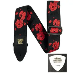 ERNIE BALL アーニーボール ストラップ EB 5335 TANGO ROSE JACQUARD STRAP ★ピック付き 【ゆうパケット】※日時指定非対応・郵便受けにお届け
