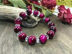 パワーストーン　ブレスレット　ピンクタイガーアイ　12mm（ソロバン）メンズ・レディース　男性・女性　数珠ブレス　開運 [k]