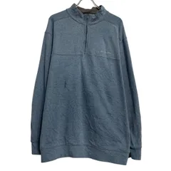 Columbia ロゴスウェット トレーナー XXL ブルー コロンビア ハーフジップ ビッグサイズ ワンポイント ロゴ 古着卸 アメリカ仕入 a612-5298