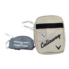 Callaway キャロウェイ ゴルフ ×BMW ゴルフ ポーチ ボール ポーチ セット F グレー×ベージュ メンズ