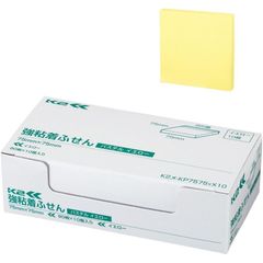 （まとめ買い）コクヨ 付箋 強粘着ふせん K2 75×75 10冊 正方形タイプ(パステル・イエロー) K2メ-KP7575YX10 【×3セット】