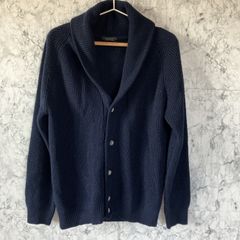 BARNEYS NEW YORK バーニーズニューヨーク　ニットカーディガン　【L】　ジャケット　ネイビー　厚手　大人　秋冬