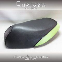 □【DIO ディオ AF34 AF35 SR ZX】張替え済♪　シート　黒/黒/ライムグリーン《Euphoria》□MK44805