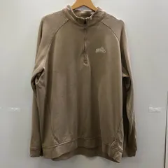 adidas/アディダス スウェット トレーナー ハーフジップ ジャージ BRIDGES 長袖 デザイン刺繍 バックスリーライン CHINA製 メンズ L ベージュ